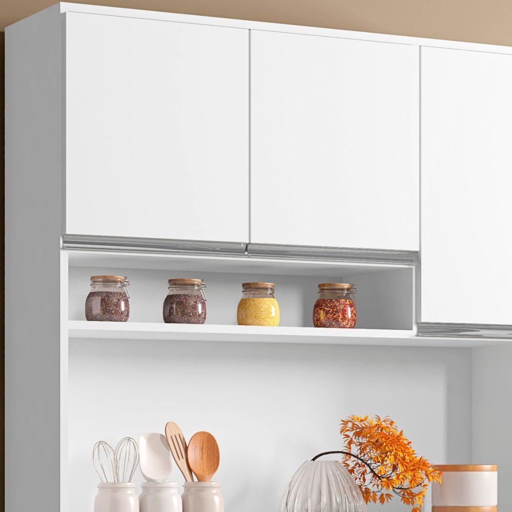 Kit Armário Cozinha Compacta Márcia 6 Portas Branco Ajl - 4