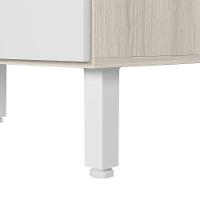 Armario E Balcao Canto Obliquo 75cm Mdf Kali Bianco Toq Branco Uv Nicioli Bianco Toq Branco Uv - 7