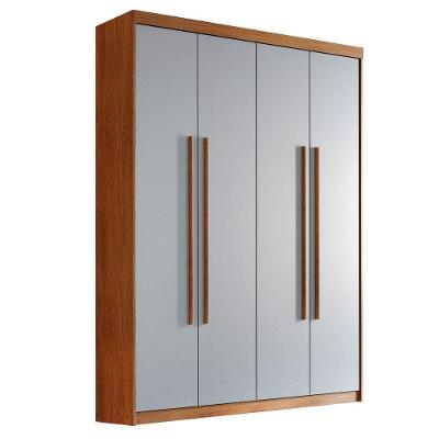Guarda Roupa Solteiro Heros 4 Portas 2 Gavetas Imbuia-off White MDF