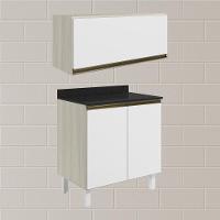 Armario Aereo E Balcao Mdf 70cm Kali Bianco Toq Branco Uv Nicioli Bianco Toq Branco Uv - 2