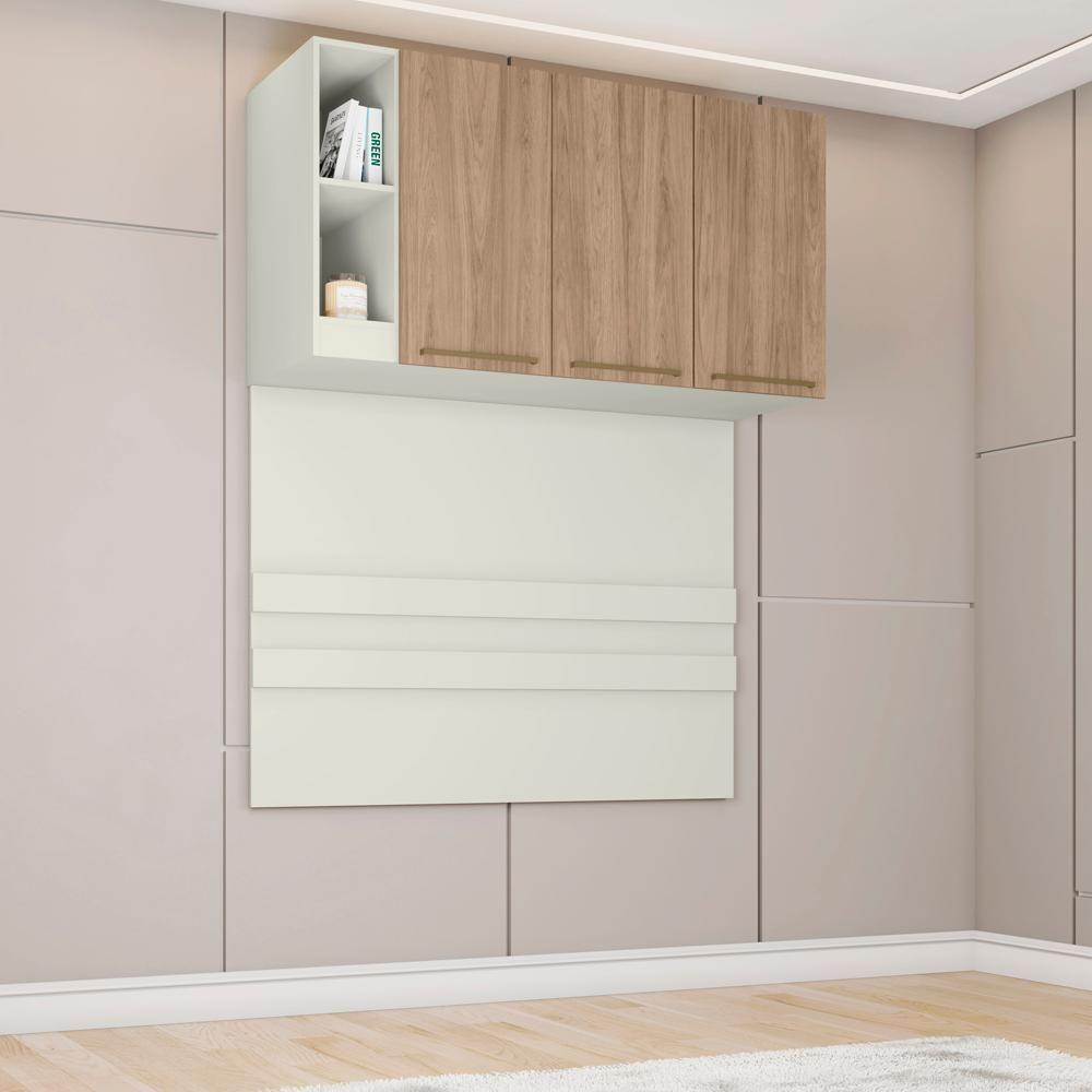 Ponte Casal Modulado 3 Portas 185x145 Cm Seletto Areia Jequitiba Henn Areia Jequitiba - 2