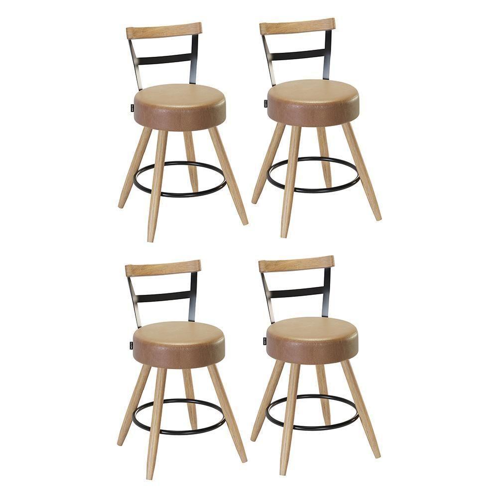 Kit 4 Cadeiras Moscou 79cm Couríssimo Amarula - Salaone Amarula - 1