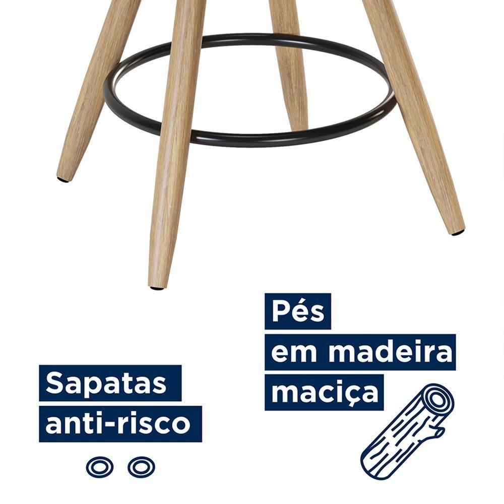 Kit 4 Cadeiras Moscou 79cm Couríssimo Amarula - Salaone Amarula - 4