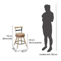 Kit 4 Cadeiras Moscou 79cm Couríssimo Amarula - Salaone Amarula - 5