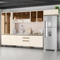 Cozinha Completa Connect 6 Peças Off White Com Cristaleira - Móveis Henn Off White - 2