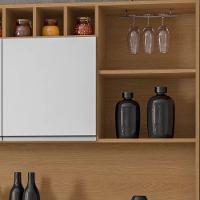 Kit Armário Cozinha Compacta Alice 6 Portas Amendoa Branco Ajl