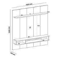 Painel Com Suporte Para Tv Até 75 Polegadas Com Led E 1 Porta Multimóveis Cr45314 Cinamomo-off White