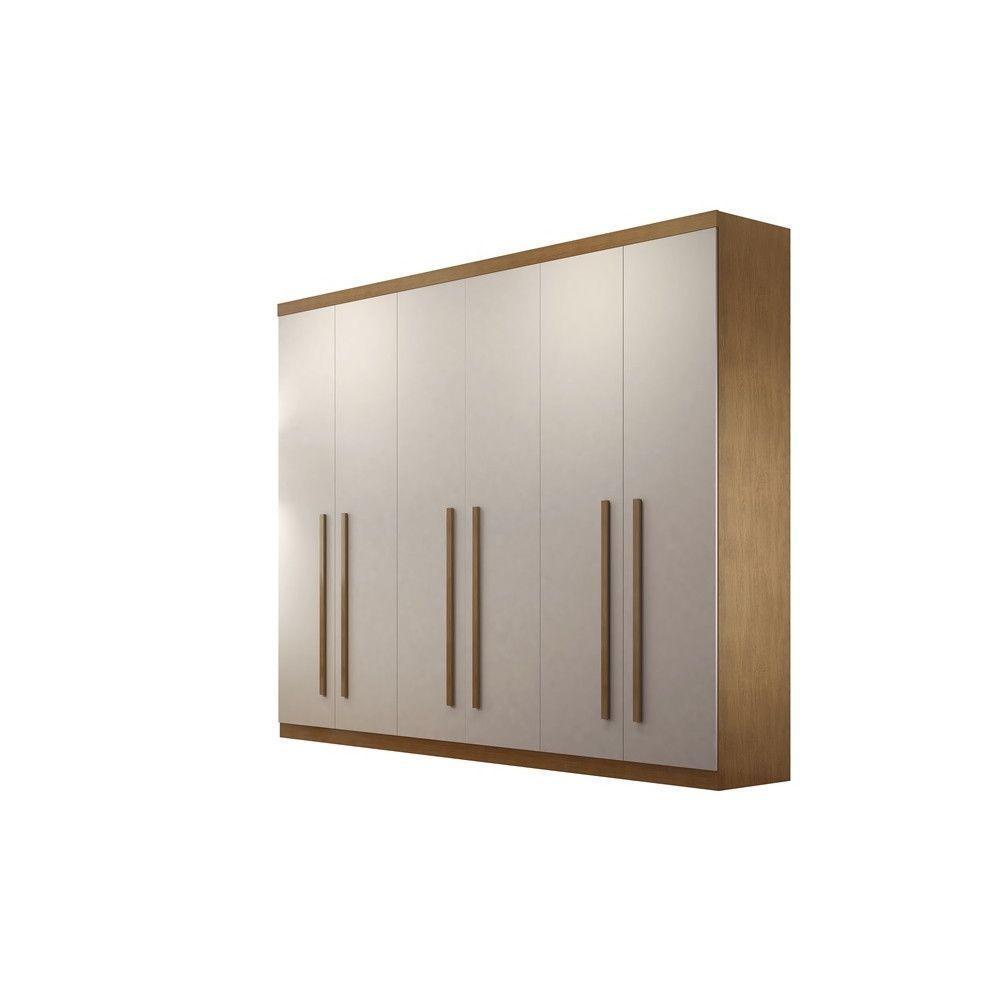 Guarda Roupa Casal Encanto 100% Mdf 6 Portas E 4 Gavetas Ruf Imbuia/off White/imbuia - 1