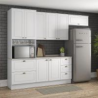 Cozinha Completa Americana 4 Peças Com Torre Quente 1 Forno Branco - Móveis Henn Branco - 2