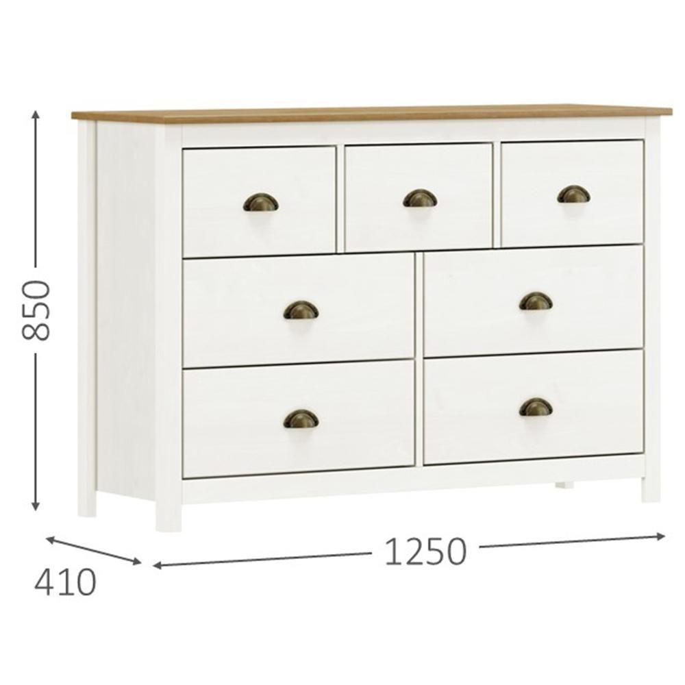 Cômoda Topázio 7 Gavetas Branco-freijó - Finestra Móveis Branco-freijó - 4