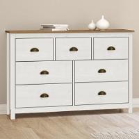 Cômoda Topázio 7 Gavetas Branco-freijó - Finestra Móveis Branco-freijó - 2