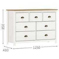 Cômoda Topázio 7 Gavetas Branco-freijó - Finestra Móveis Branco-freijó - 4