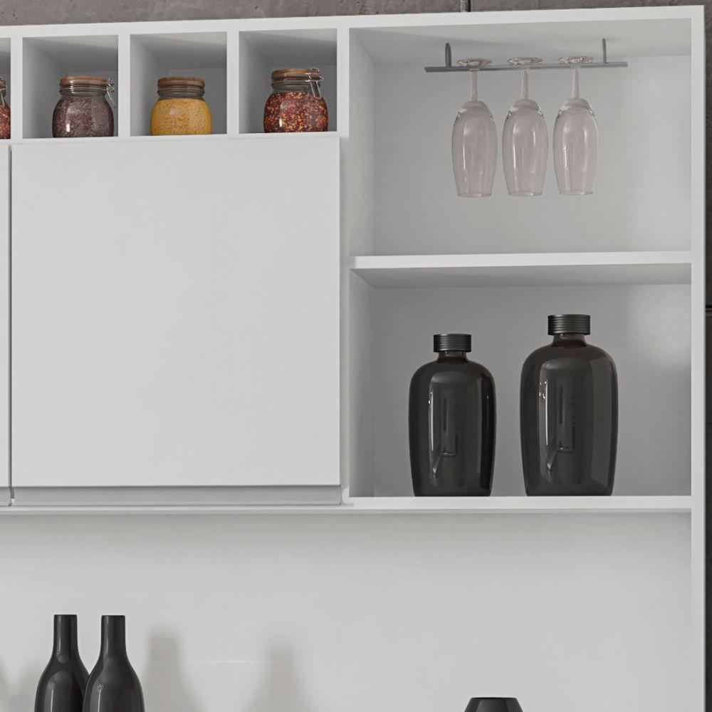 Kit Armário Cozinha Compacta Alice 6 Portas Branco Ajl - 4