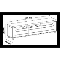 Rack Para Tv Até 75 Polegadas 200cm 2 Portas 1 Gaveta Multimóveis Cr45325 Carvalho/grafite Carvalho/grafite