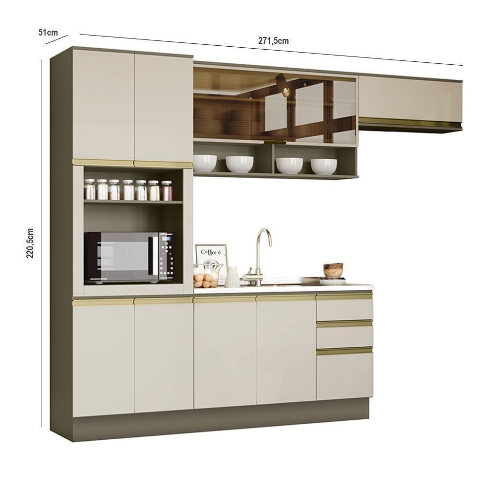 Cozinha Completa 4 Peças Connect Com Torre Quente E Rodapé Duna-cristal - Móveis Henn Duna-cristal - 5