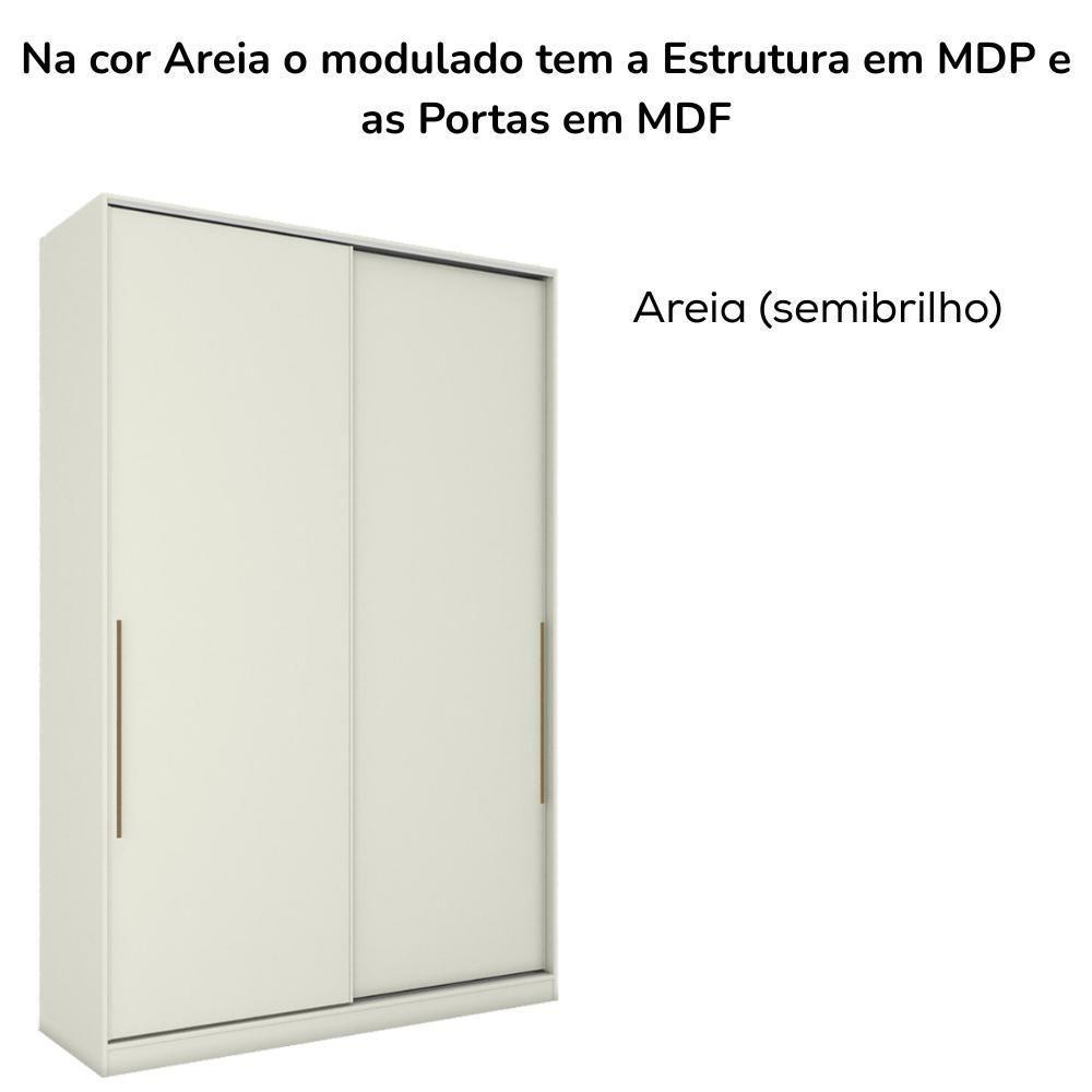 Guarda Roupa Modulado 2 Portas 241x159 Cm Seletto Areia Henn Areia - 7