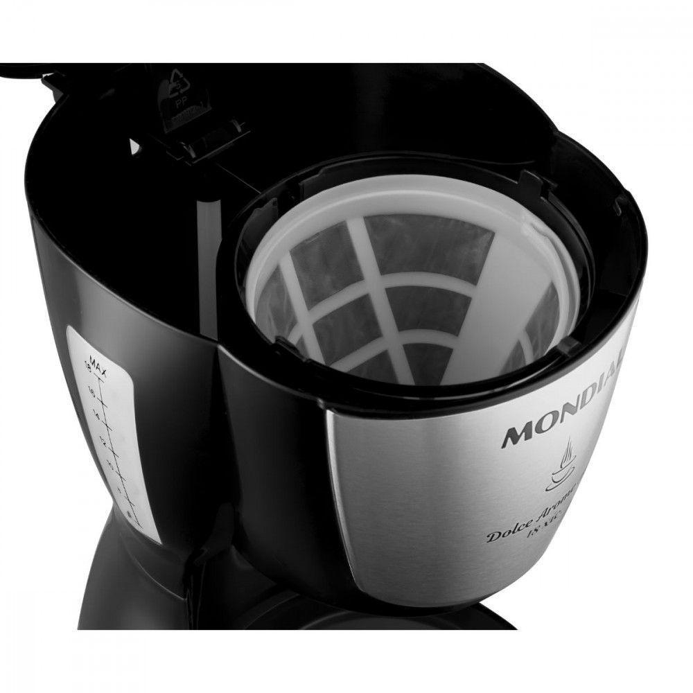 Cafeteira Elétrica Mondial Dolce Arome 550w C-30-18X Preto/inox 220V - 8