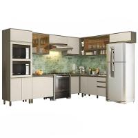 Cozinha Completa De Canto 9 Peças Connect Duna-cristal Com Torre Quente 2 Fornos - Móveis Henn Duna-cristal - 1