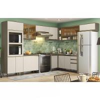 Cozinha Completa De Canto 9 Peças Connect Duna-cristal Com Torre Quente 2 Fornos - Móveis Henn Duna-cristal - 2