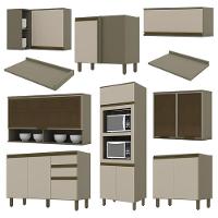 Cozinha Completa De Canto 9 Peças Connect Duna-cristal Com Torre Quente 2 Fornos - Móveis Henn Duna-cristal - 3