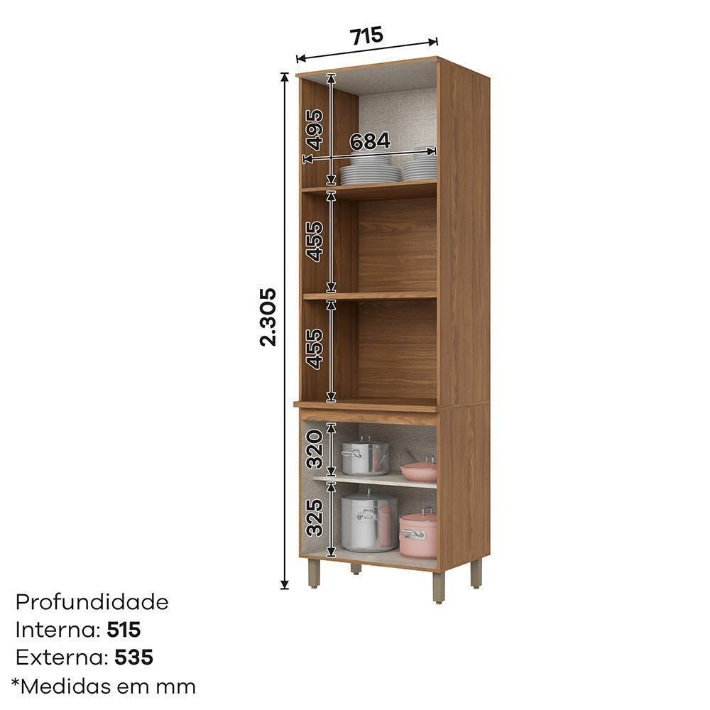 Torre Quente Requinte 2 Fornos 4 Portas Nature-nature-areia - Móveis Henn Nature-nature-areia - 7
