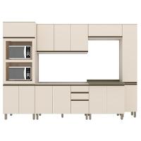 Cozinha Completa Connect 6 Peças Off White Com Paneleiro - Móveis Henn Off White - 1