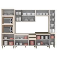 Cozinha Completa Connect 6 Peças Off White Com Paneleiro - Móveis Henn Off White - 3