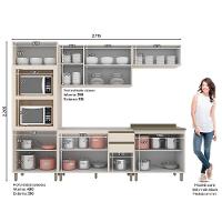 Cozinha Completa Connect 5 Peças Off White Com Torre Quente 2 Fornos - Móveis Henn Off White - 3