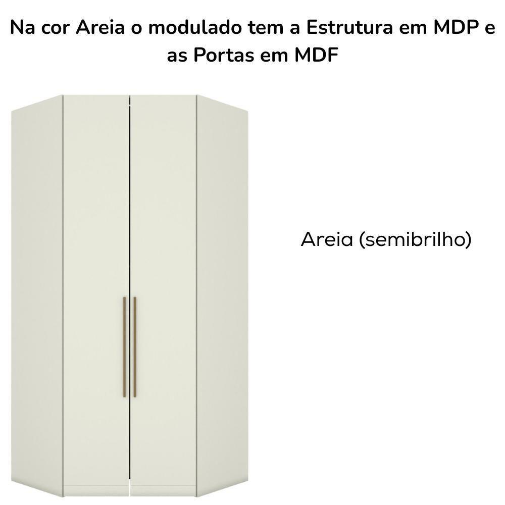 Canto Closet Modulado 2 Portas 241x110 Cm Seletto Areia Henn Areia - 6