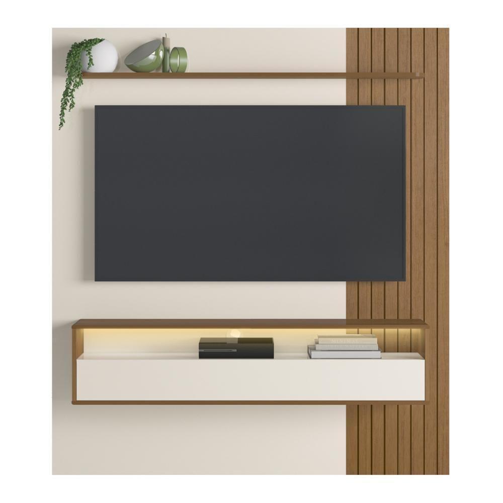 Painel Com Suporte Para Tv Até 65 Polegadas 1 Porta Multimóveis Cr45316 Cinamomo-off White - 2