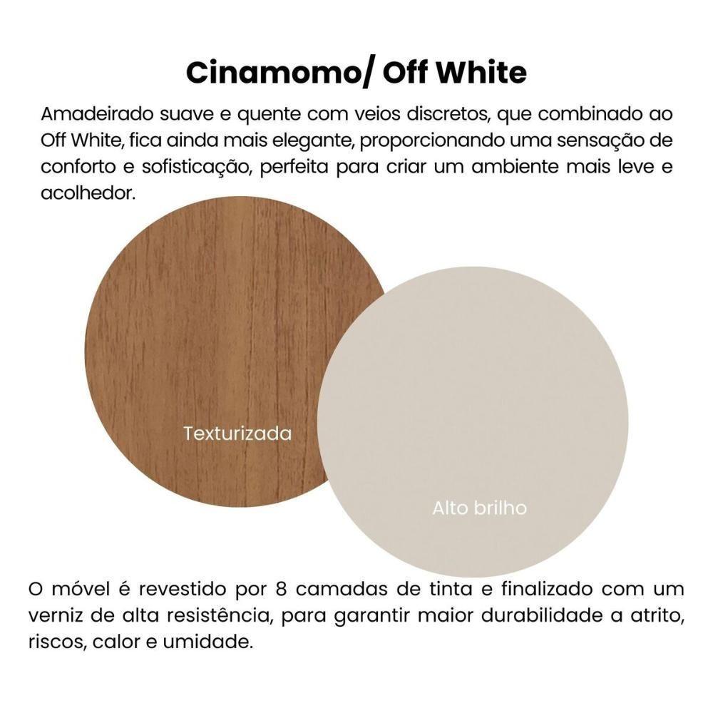 Painel Com Suporte Para Tv Até 65 Polegadas 1 Porta Multimóveis Cr45316 Cinamomo-off White - 7