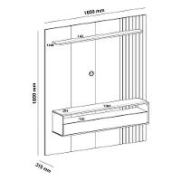 Painel Com Suporte Para Tv Até 65 Polegadas 1 Porta Multimóveis Cr45316 Cinamomo-off White - 3