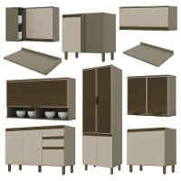 Cozinha Completa De Canto 9 Peças Connect Duna-cristal Com Cristaleira - Móveis Henn Duna-cristal - 3