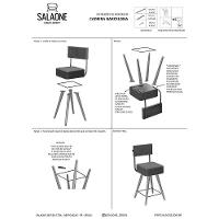 Kit 4 Cadeiras Barcelona 73cm Couríssimo Amarula - Salaone Amarula - 6