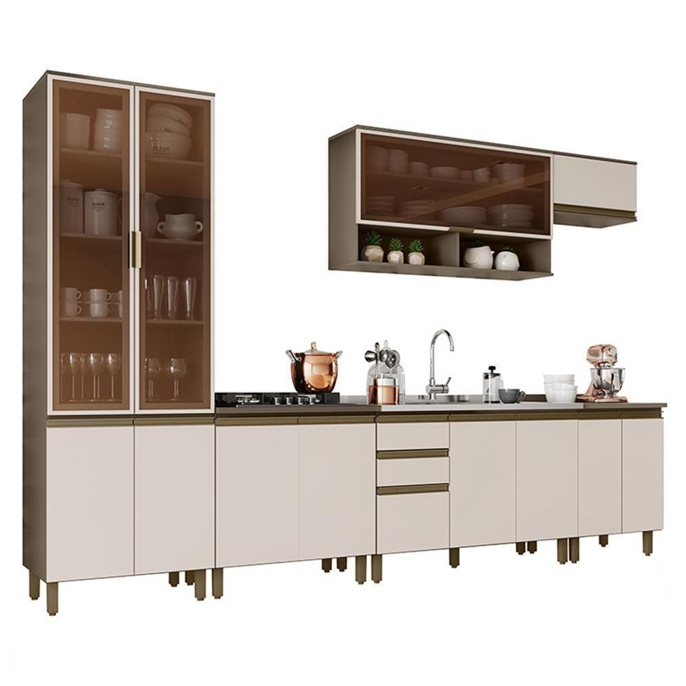 Cozinha Completa 6 Peças Connect Duna-cristal Com Cristaleira - Móveis Henn Duna-cristal - 1