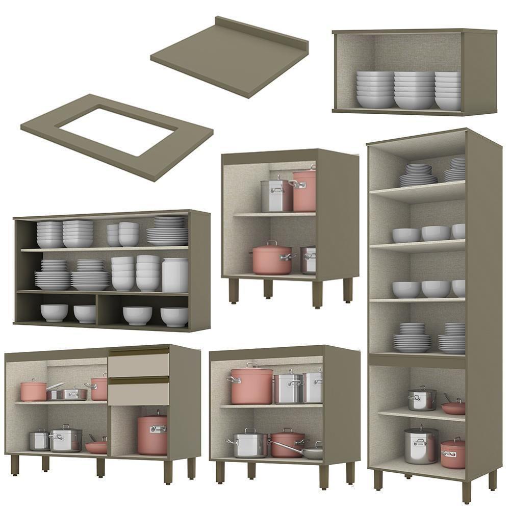Cozinha Completa 6 Peças Connect Duna-cristal Com Cristaleira - Móveis Henn Duna-cristal - 4