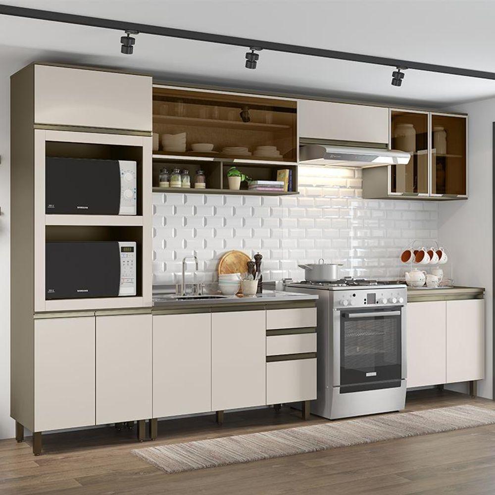 Cozinha Completa 6 Peças Connect Duna-cristal Com Aéreo Vidro - Móveis Henn Duna-cristal - 2