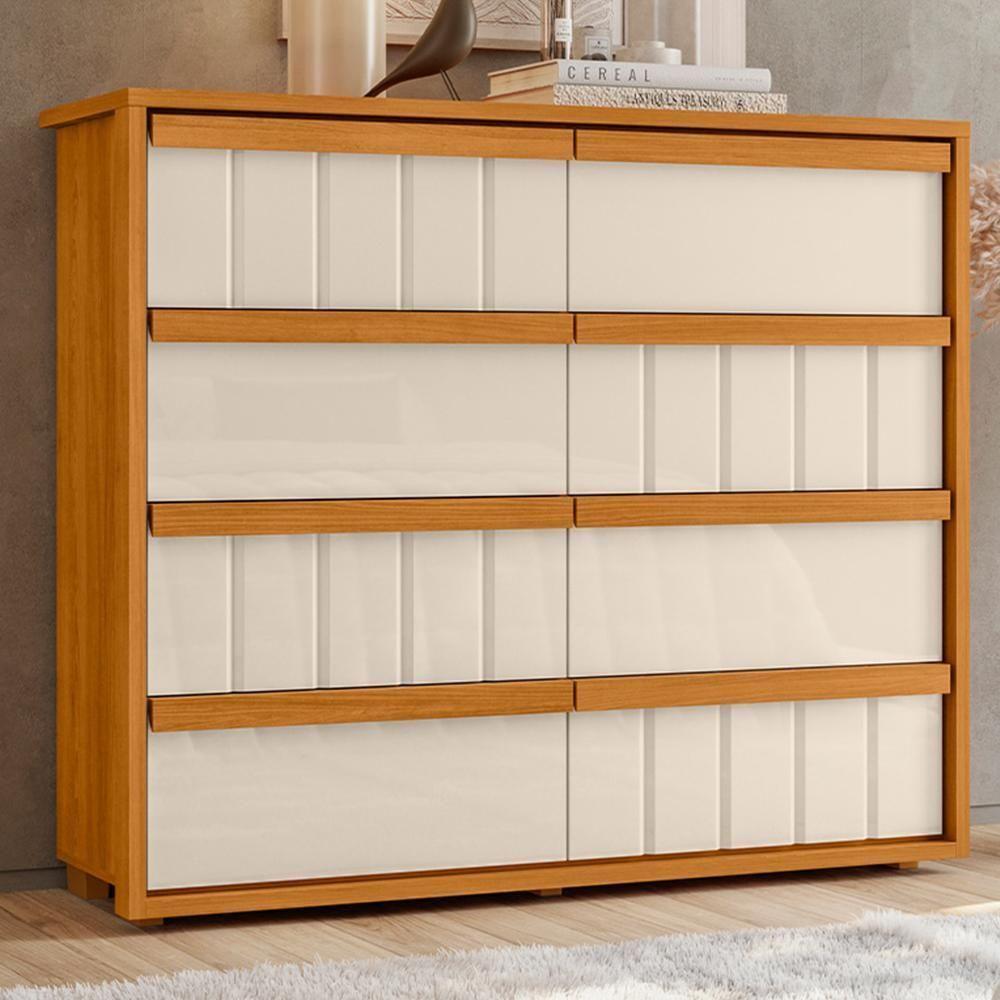 Cômoda Tarsila 8 Gavetas Cinamomo-off White - Madetec Cinamomo-off White - 4