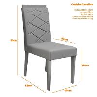 Conjunto 2 Cadeiras Caroline Imbuia/veludo Preto - New Ceval Imbuia/preto