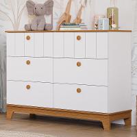 Cômoda Infantil Biscoito 6 Gavetas Branco-nature - Permóbili Baby Branco-nature - 2