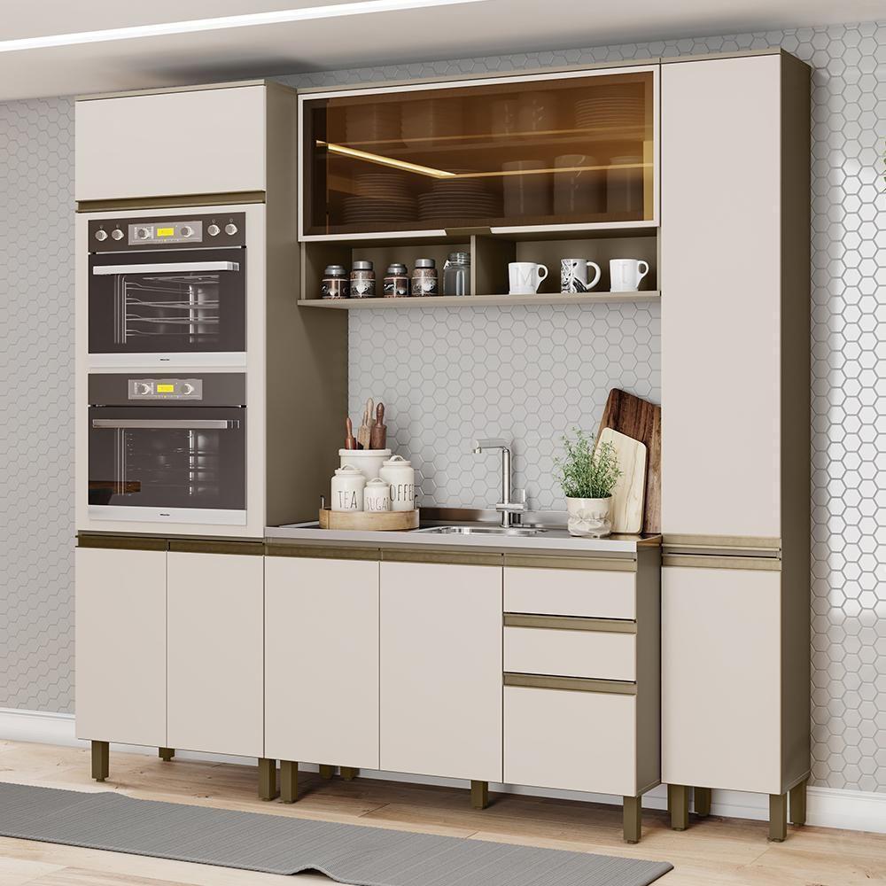 Cozinha Modulada Connect 4 Peças Duna-cristal Com Torre Quente 2 Fornos - Móveis Henn Duna-cristal - 2