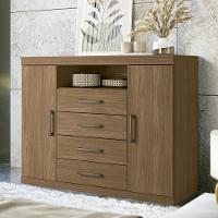 Cômoda Havana Master 2 Portas E 4 Gavetas Jatobá - Santos Andirá Jatobá - 2