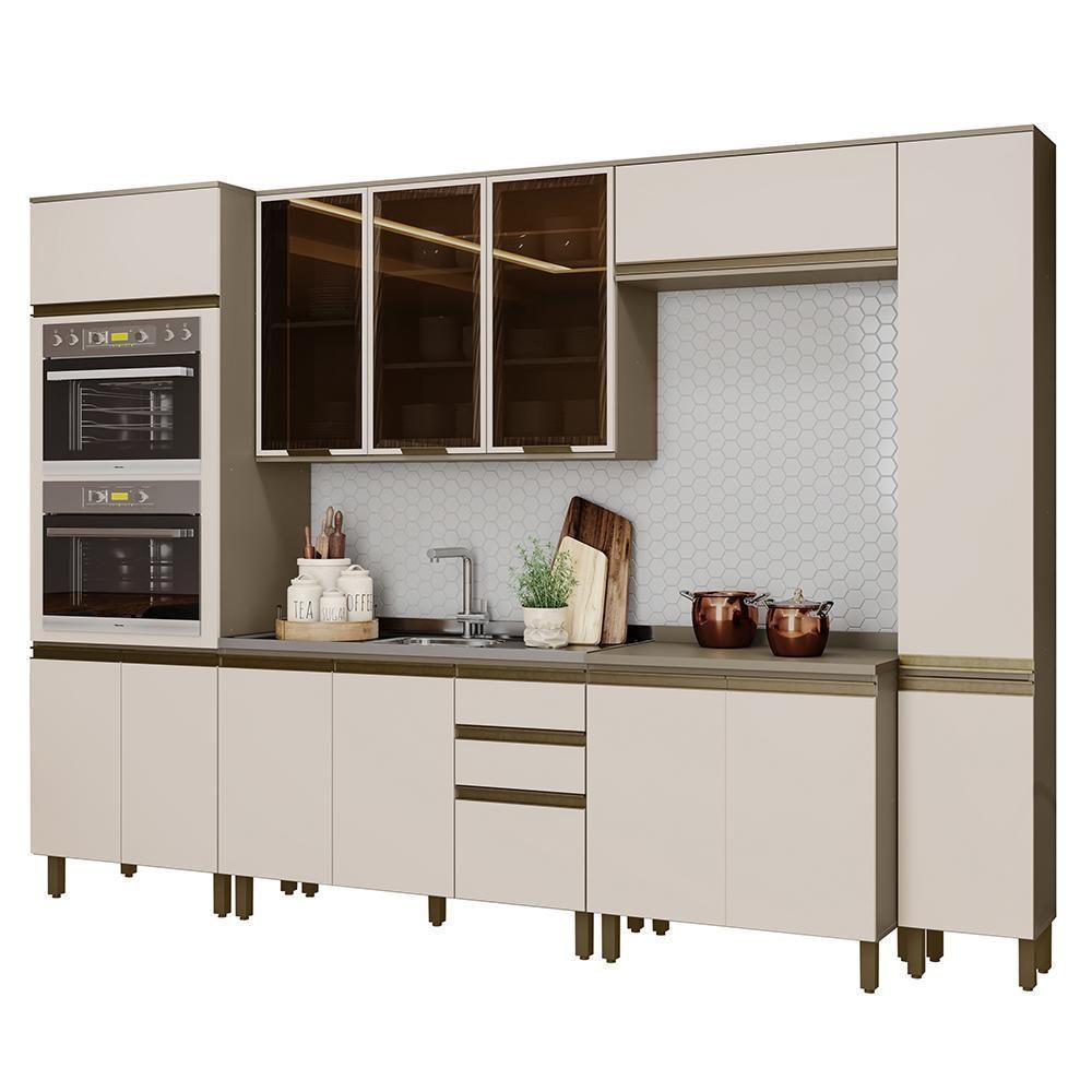 Cozinha Modulada Connect 6 Peças Duna-cristal Com Torre Quente 2 Fornos - Móveis Henn Duna-cristal - 1