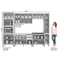 Cozinha Modulada Connect 6 Peças Duna-cristal Com Torre Quente 2 Fornos - Móveis Henn Duna-cristal - 4