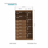 Multi-cômoda Marabá 1.6 Com Porta E 6 Gavetas Jatobá - Santos Andirá Jatobá - 4