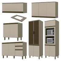 Cozinha Modulada Connect 6 Peças Duna-cristal Com Torre Quente 2 Fornos E Cristaleira - Móveis Henn Duna-cristal - 3