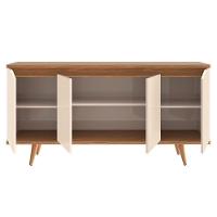Buffet Aparador Grace 4 Portas Off White-cedro - Casa D Off White-cedro - 3
