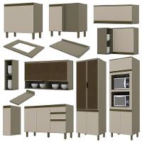 Cozinha Completa De Canto 10 Peças Connect Duna-cristal Com Torre Quente E Cristaleira - Móveis Henn Duna-cristal - 3