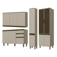 Cozinha Modulada Connect 4 Peças Duna-cristal Com Cristaleira - Móveis Henn Duna-cristal - 2