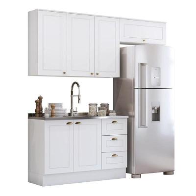 Cozinha Completa Americana 3 Peças Branco - Móveis Henn Branco